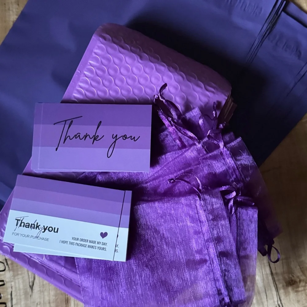 💜 The Purple Pack - Shipping Bundle #5 - Cards, Bubble Mailers, Poly Mailers